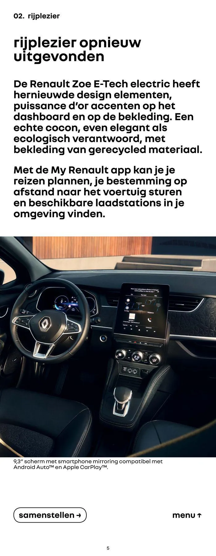 Renault Zoe E-Tech 100% Electric van 17 november tot 17 november 2024 - Folder pagina 5