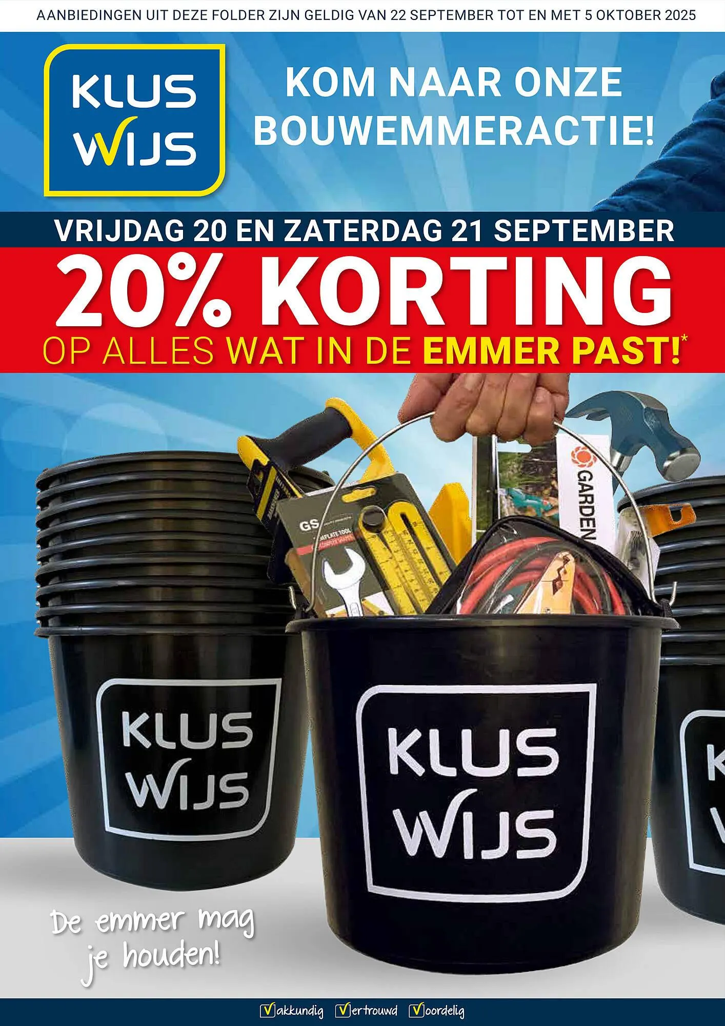 Kluswijs folder van 22 september tot 5 oktober 2025 - Folder pagina 1