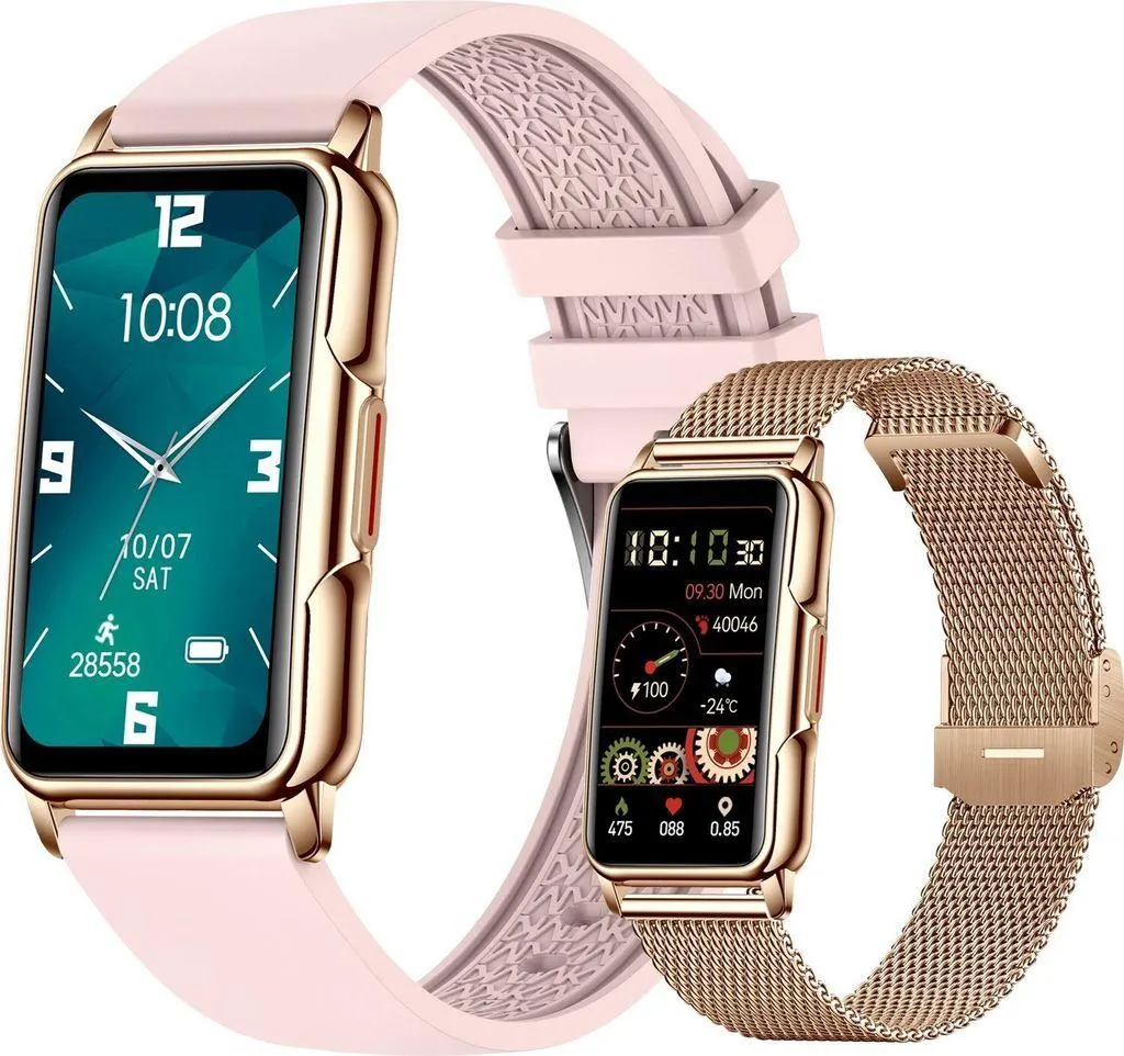 Smartwatch, Smartwatch Damen Herren, 1.47" HD Fitness Tracker Uhren für Android IOS, IP67 Wasserdicht Pulsmesser Schrittzähler Aktivitätstracker