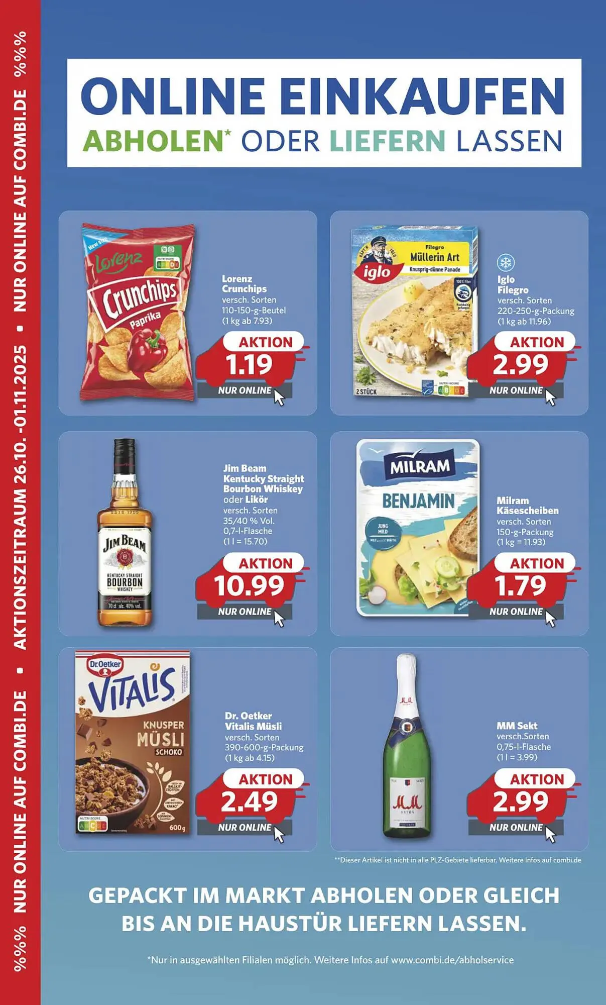 Combi Markt DE folder van 26 oktober tot 1 november 2025 - Folder pagina 1