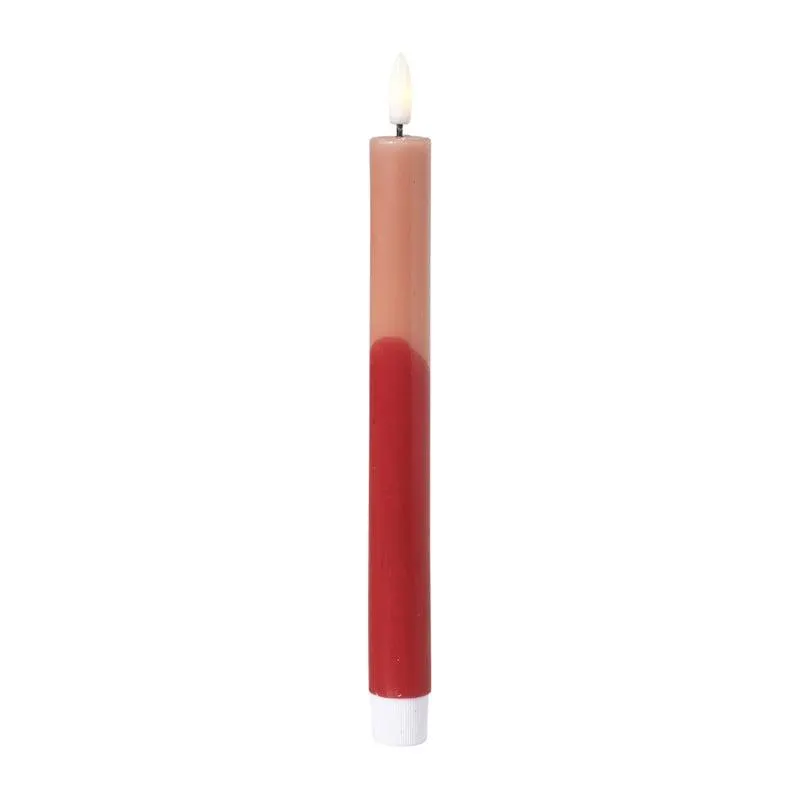 LED dinerkaars duo - roze/rood - ø2.2x24.5 cm