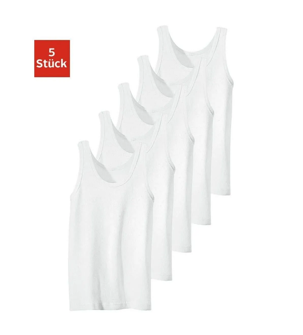 H.I.S Hemd Fijnribkwaliteit, puur katoen (set, 5 stuks)