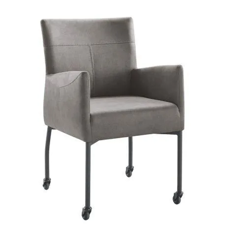 Armstoel Barola microvezel antraciet