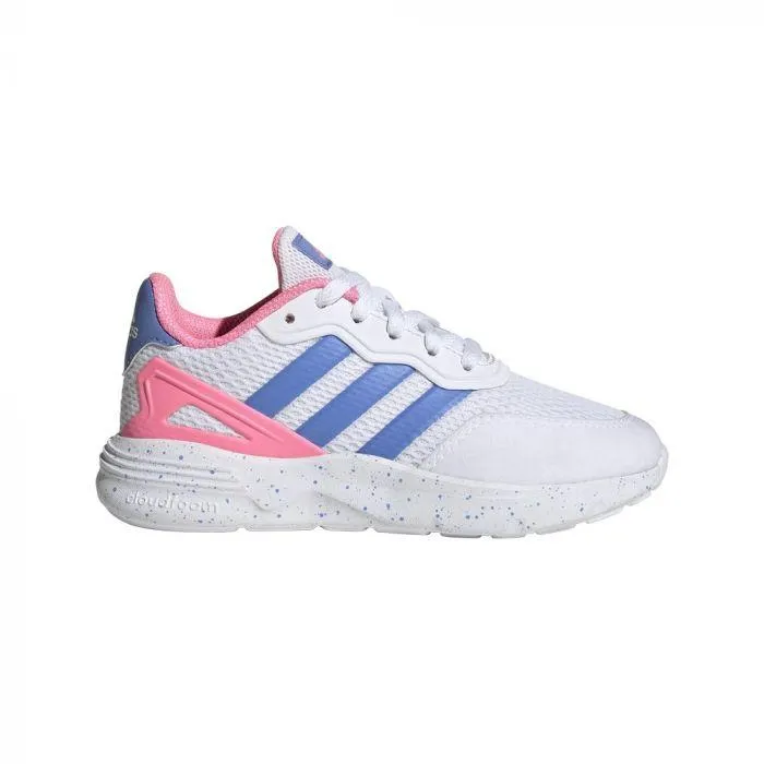 Adidas Nebzed HQ6139 vrijetijdsschoenen junior cloud white blue fusion beam pink
