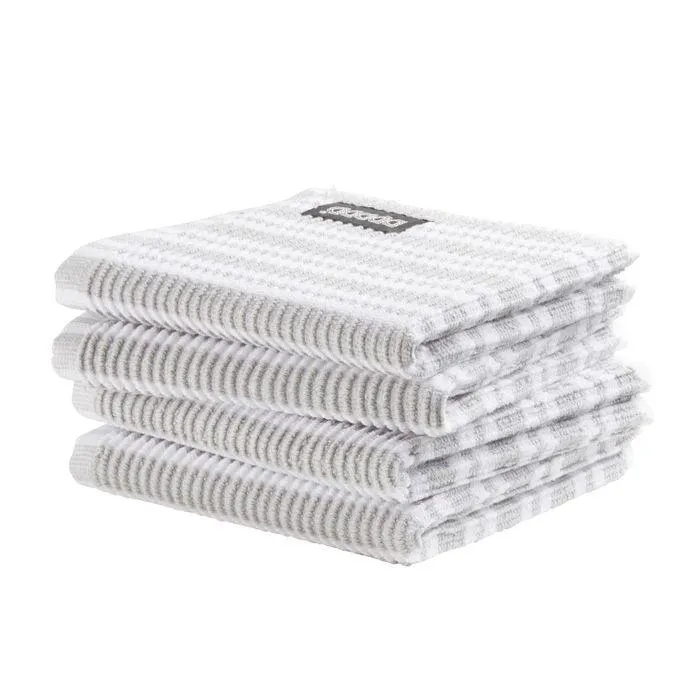 DDDDD Vaatdoek Classic Clean 30x30cm - neutral light grey - set van 4