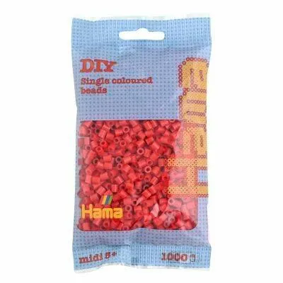 Hama Midi - strijkkralen - 1000 stuks - red 05