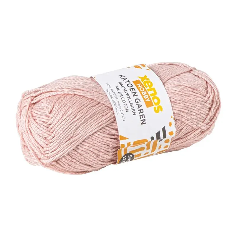 Garen katoen - lichtroze - 50 gram - 125 meter