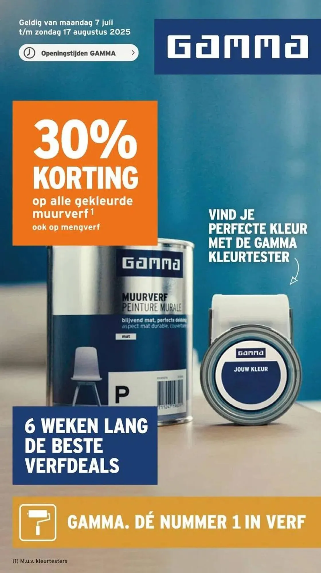 GAMMA folder van 7 juli tot 17 augustus 2025 - Folder pagina 1
