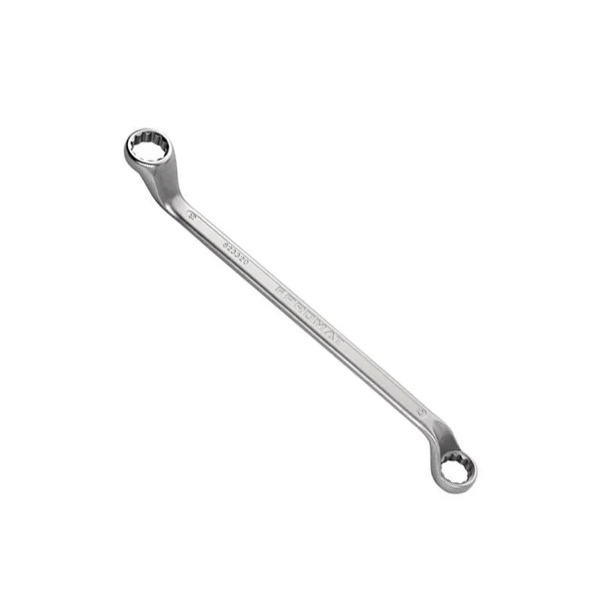 Promat dubbele ringsleutel, diep gebogen, chroom-vanadiumstaal, l = 337 mm, sleutelmaat 24 x 27 mm