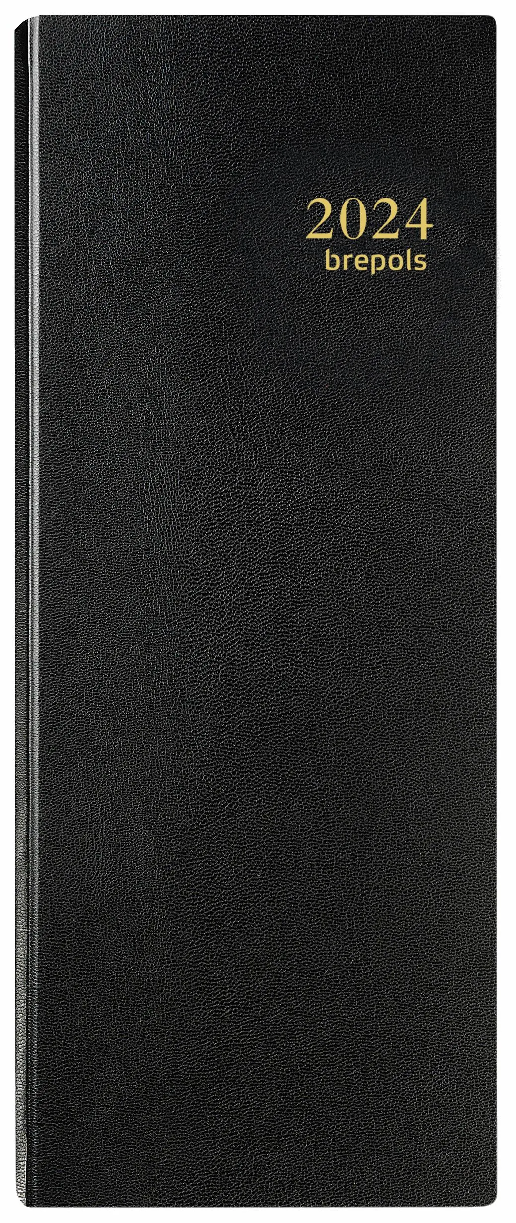 Brepols Saturnus Lang Agenda 1 dag per 2 pagina's Zwart