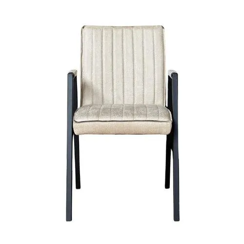 Starfurn Eetkamerstoel Tivoli - Beige Leer - Incl. Armleuning - Set van 2