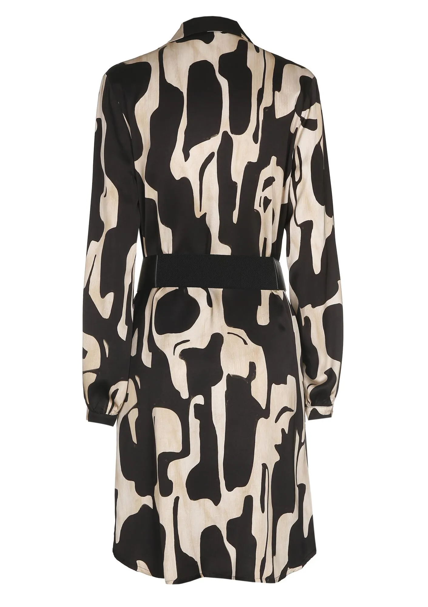 4152-19 / korte hemdjurk in shiny viscose