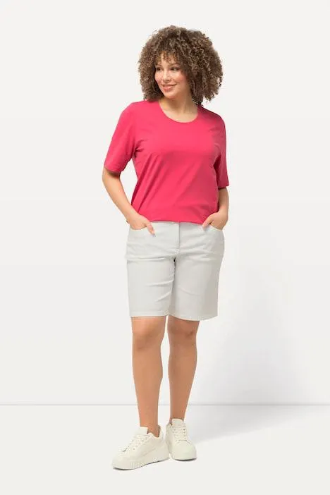 Jeansbermuda Mandy, 5-pocket model, comfortabele tailleband