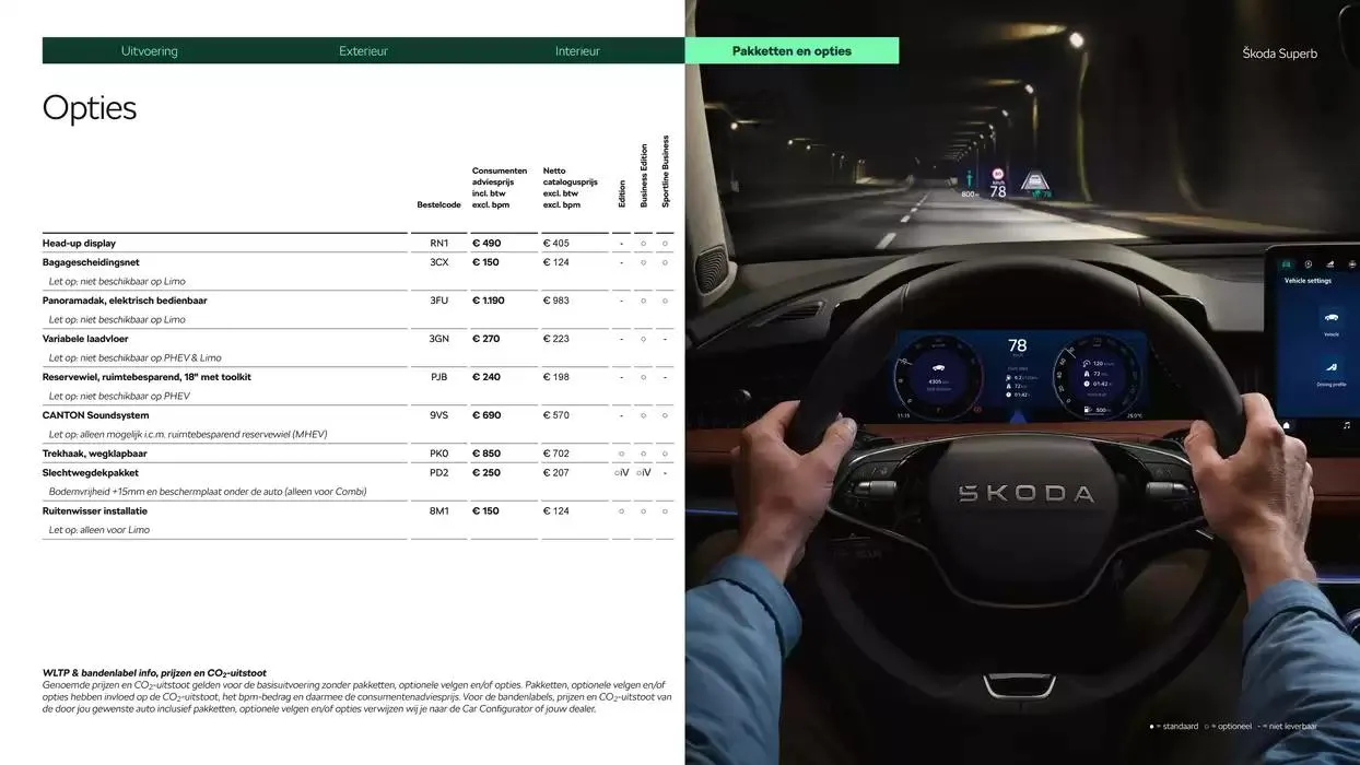 Škoda Superb (Combi) Prijslijst per 4 juli 2024 van 6 december tot 6 december 2025 - Folder pagina 15