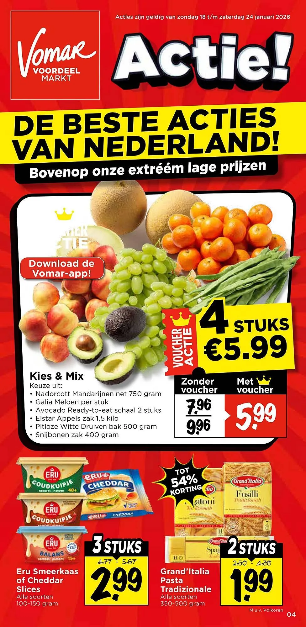 Vomar Voordeelmarkt folder van 18 januari tot 24 januari 2026 - Folder pagina 1