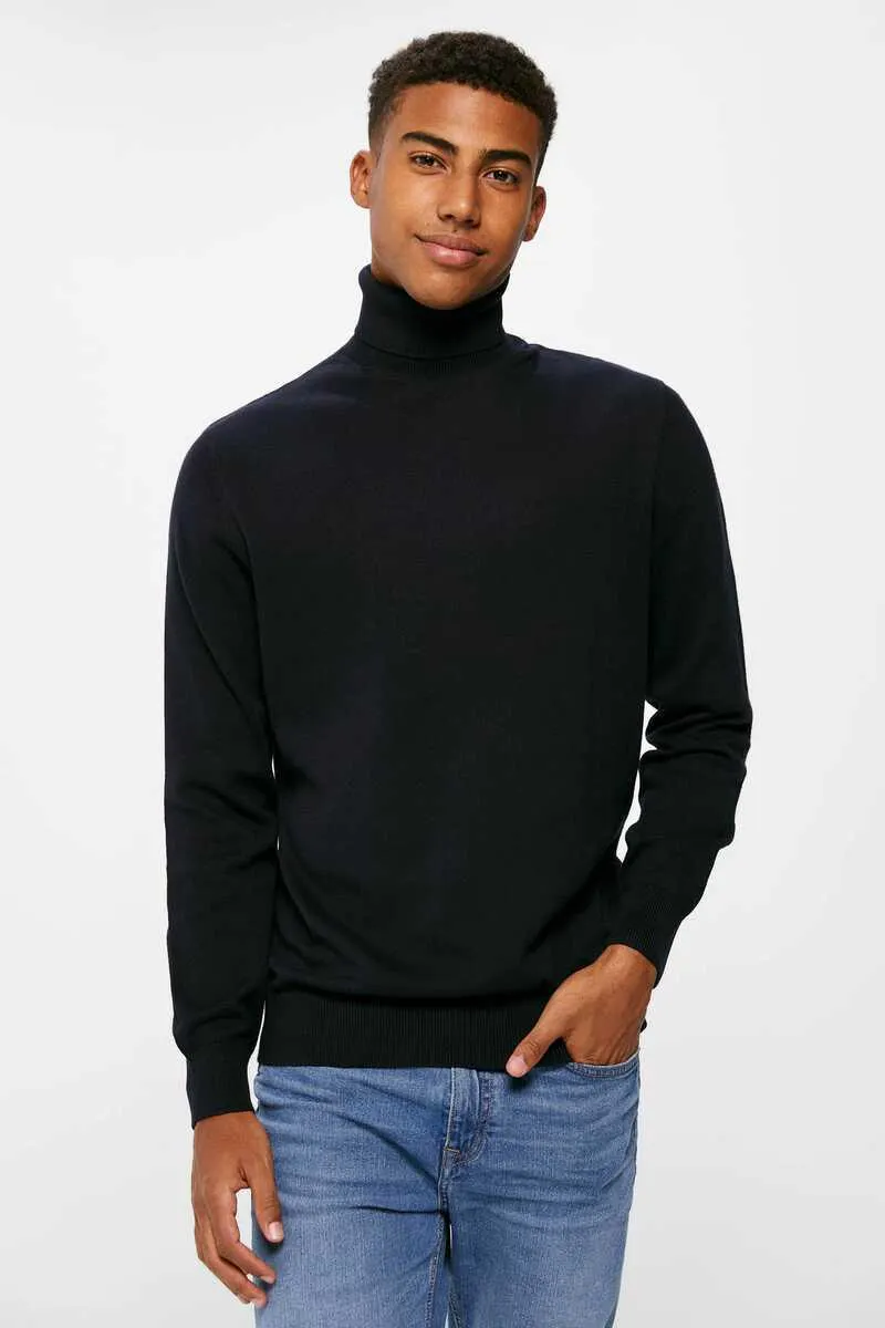 Jersey básico cuello cisne