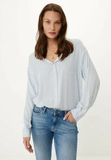 Gestreepte Blouse Wit