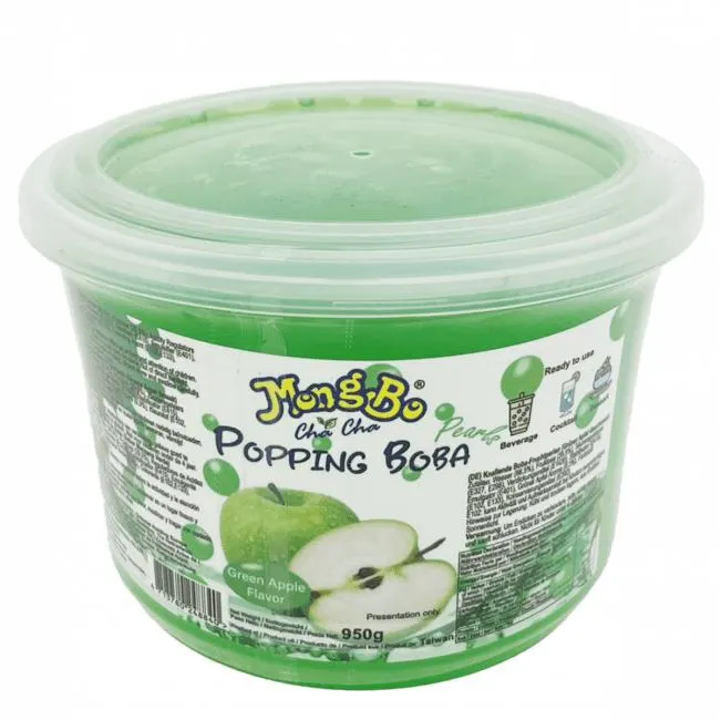 Mongbo Chacha Popping Boba Pearls Green Apple Flavour 950g