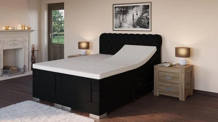 Elektrische Boxspring Oxford Stof Compleet