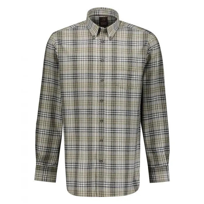 Casual Geruit Overhemd Flannel Look Groen
