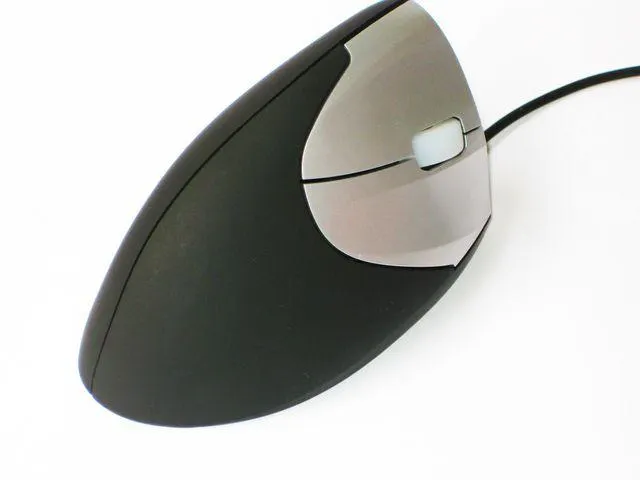 BakkerElkhuizen Verticale Muis, Rechtshandig, Ergonomisch, USB, zwart/grijs