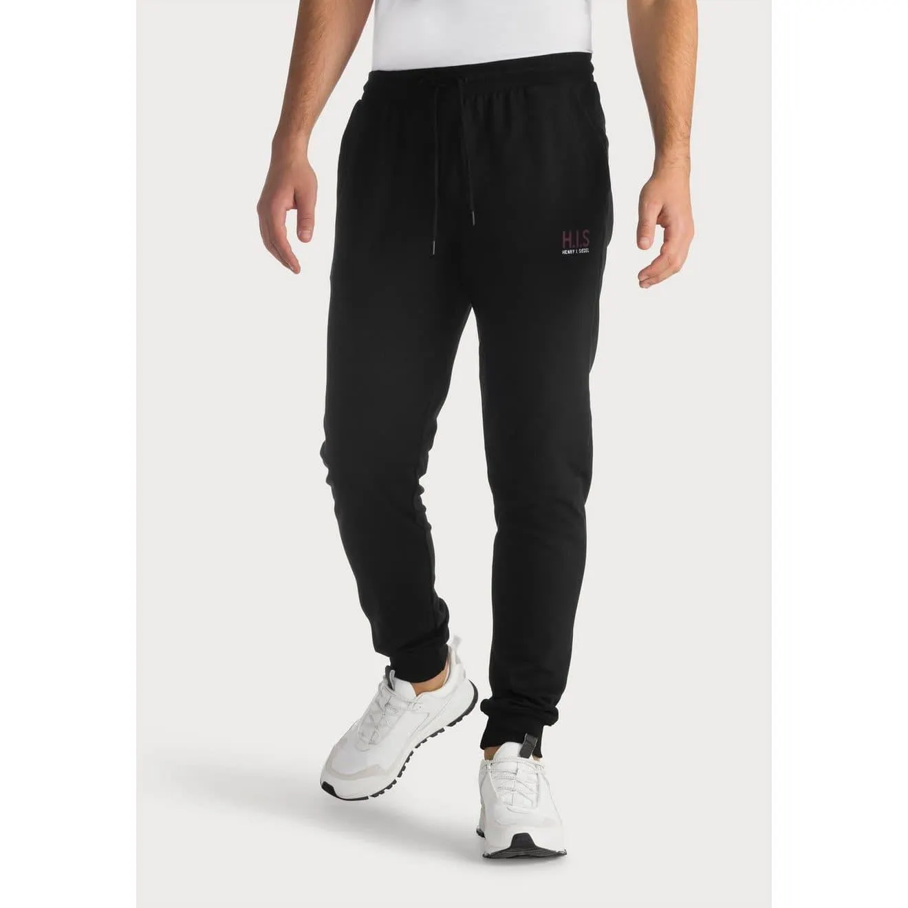 H.I.S Sweatbroek Joggingbroek met klein logo-print