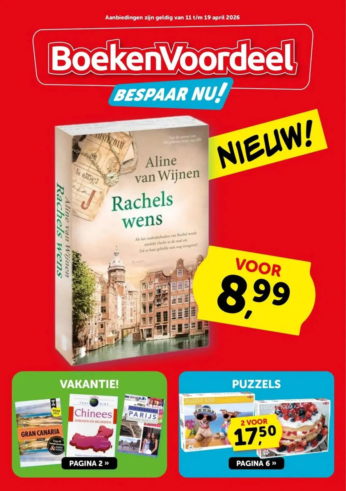 Boekenvoordeel folder van 11 april tot 19 april 2026 - Folder pagina 1