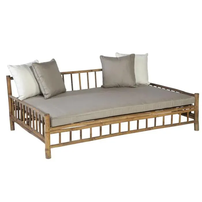 Bamboe lounge ligbed daybed - bamboo natural finish