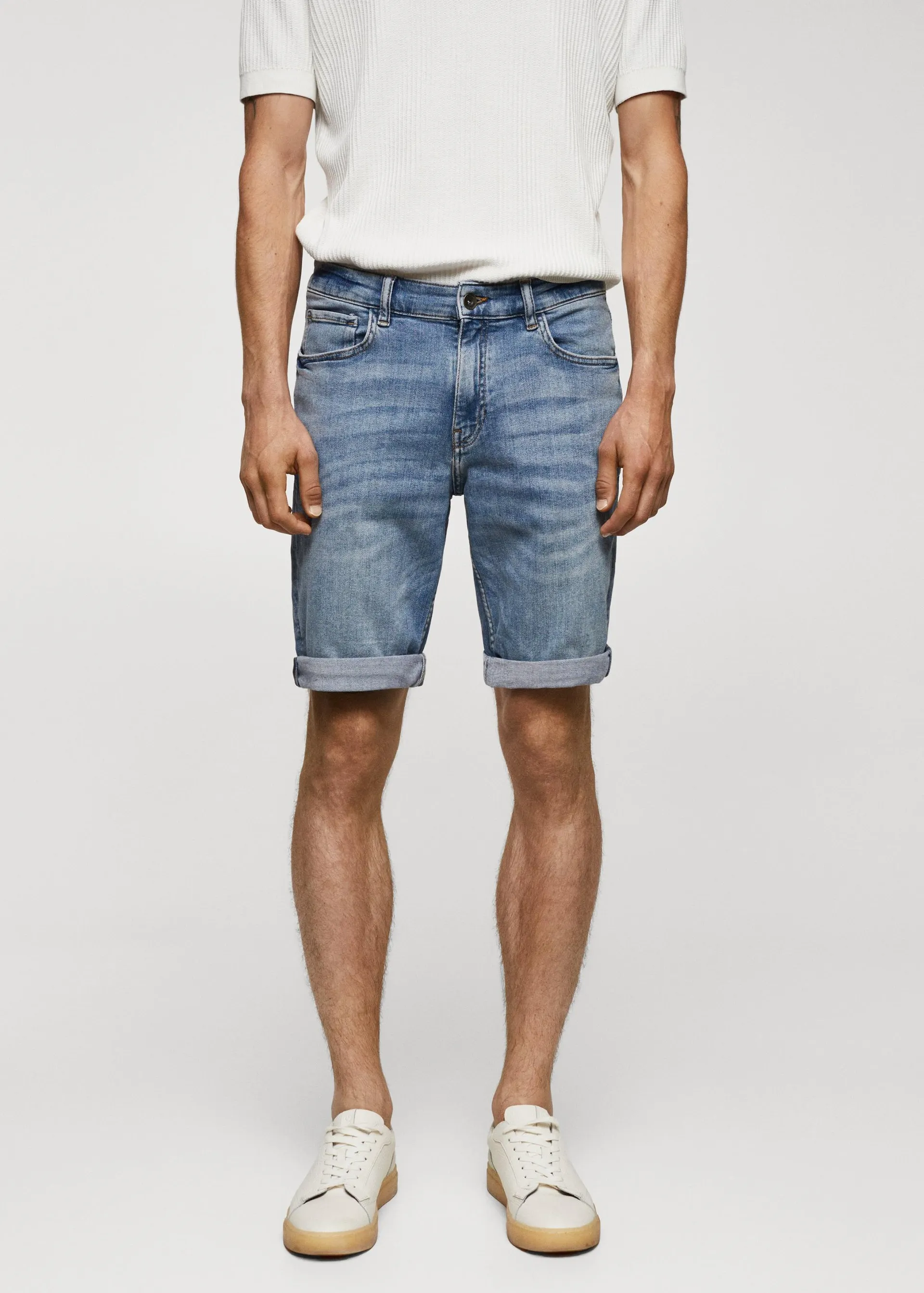 Slim fit farmerbermuda