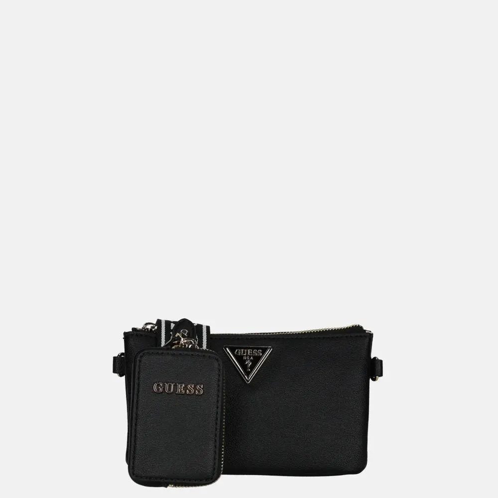 Guess Latona Triple crossbody tas black
