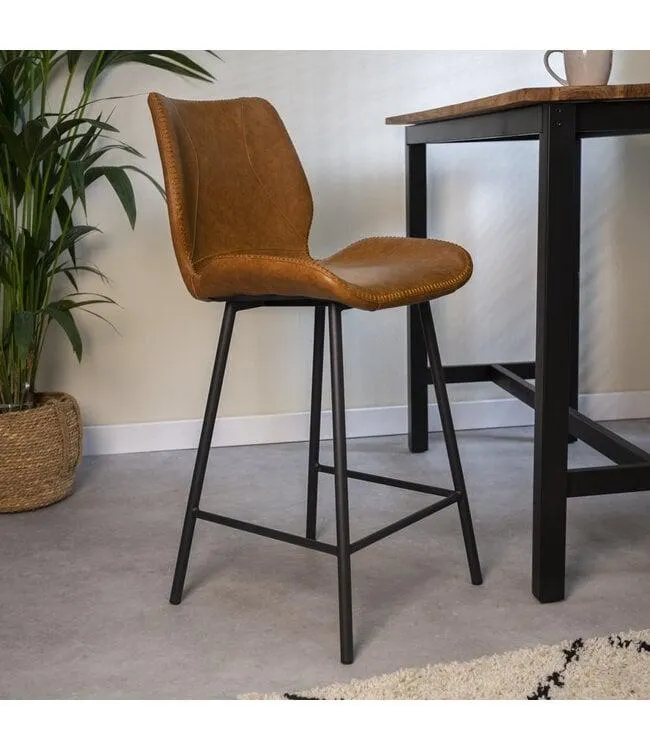 Industriële barkruk Beau cognac