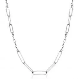 ZINZI zilveren ketting met verschillende paperclip schakels 40-45cm ZIC-BF60