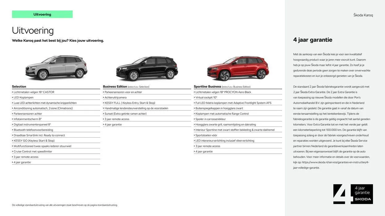 Škoda Karoq prijslijst per 1 juni 2024 van 1 juni tot 1 juni 2025 - Folder pagina 3
