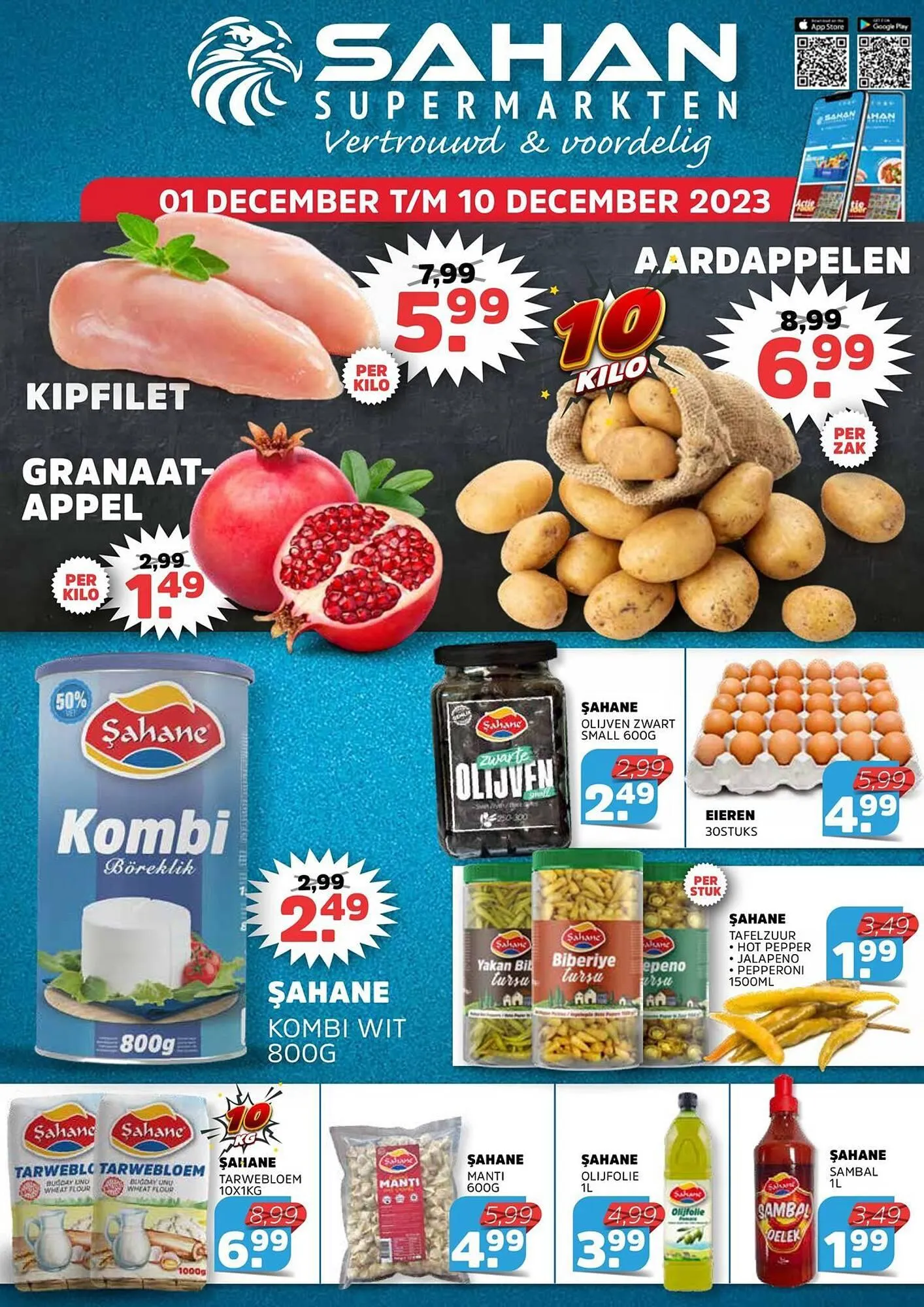 Sahan Supermarkten folder van 5 december tot 10 december 2023 - Folder pagina 1
