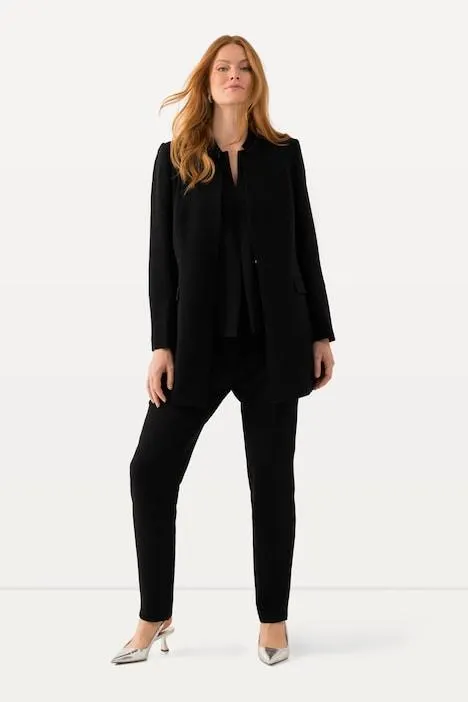 Broek van hoogwaardig acetaat, smalle pijpen, comfortabele tailleband