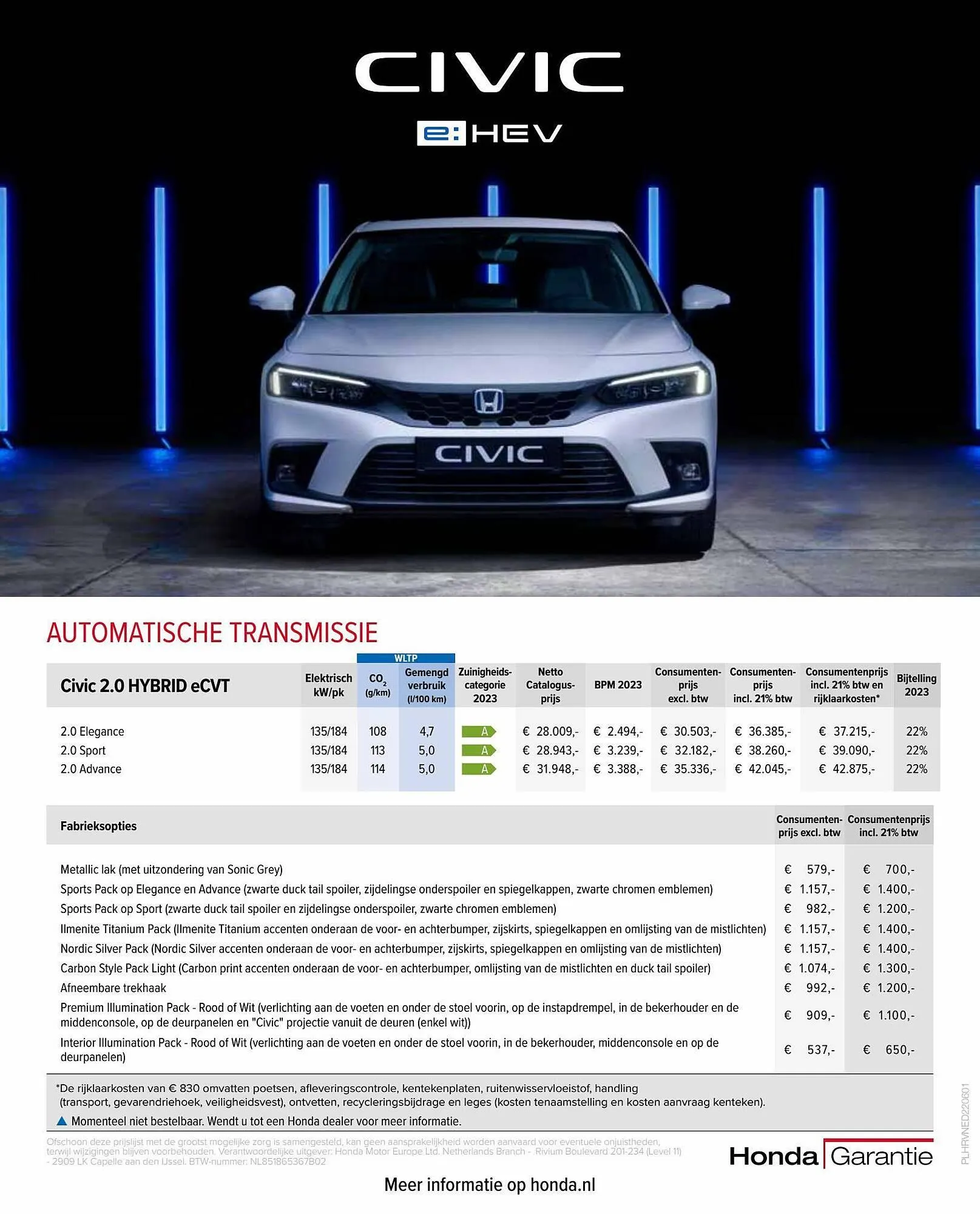 Honda Civic folder van 22 maart tot 22 maart 2024 - Folder pagina 2