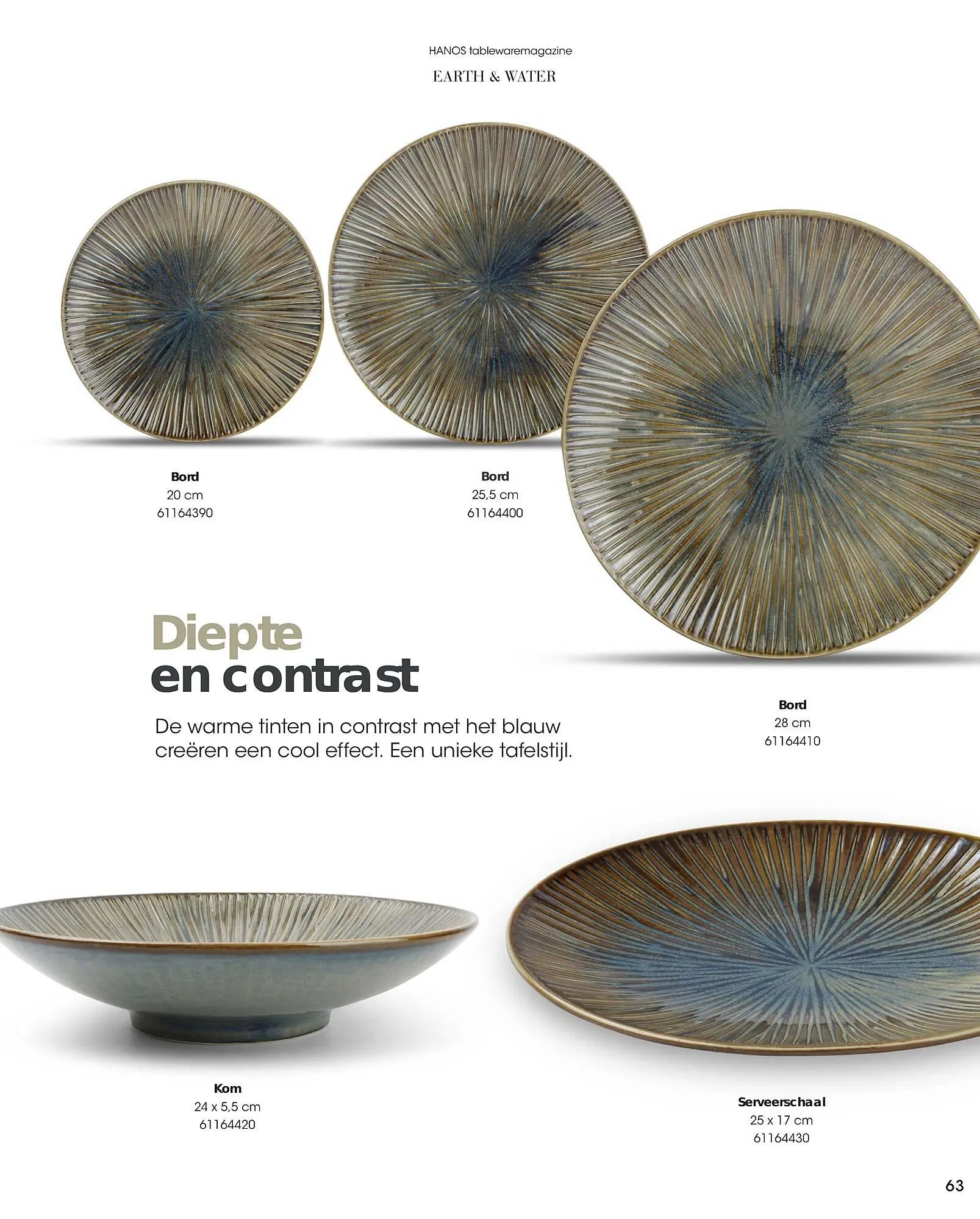 HANOS Tableware Magazine 2023-2024 van 1 januari tot 30 april 2024 - Folder pagina 63