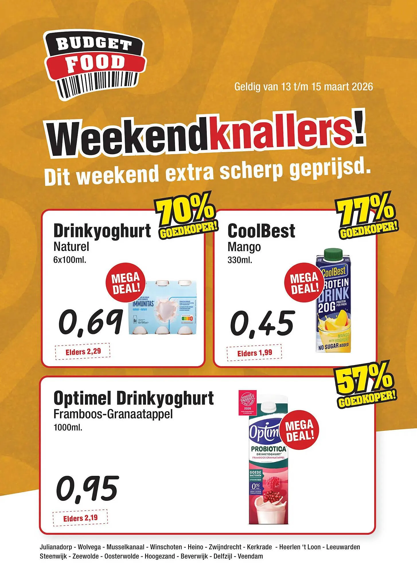 Budget Food folder van 13 maart tot 15 maart 2026 - Folder pagina 1