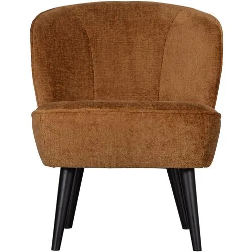 WOOOD fauteuil Sara - Velvet - Cognac - 59x71x70
