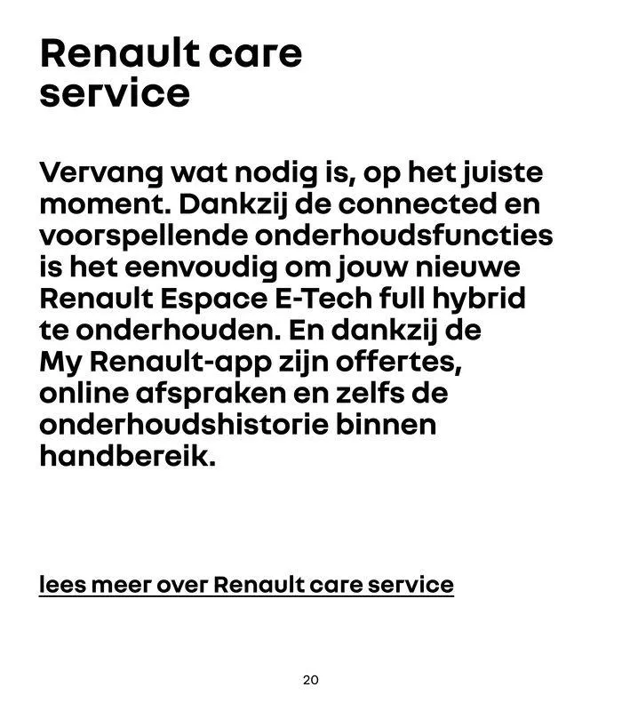 Renault Nieuwe Espace E-Tech Full Hybrid van 17 november tot 17 november 2024 - Folder pagina 20