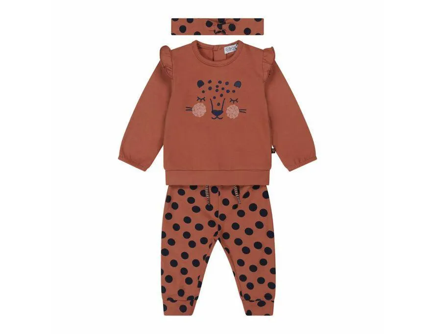 Set 3-delig | Shirt + Broek & Haarband Dirkje DICAUG23 Smokey Pink