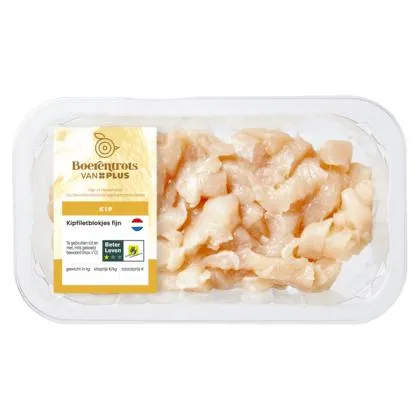Kipfiletblokjes fijn