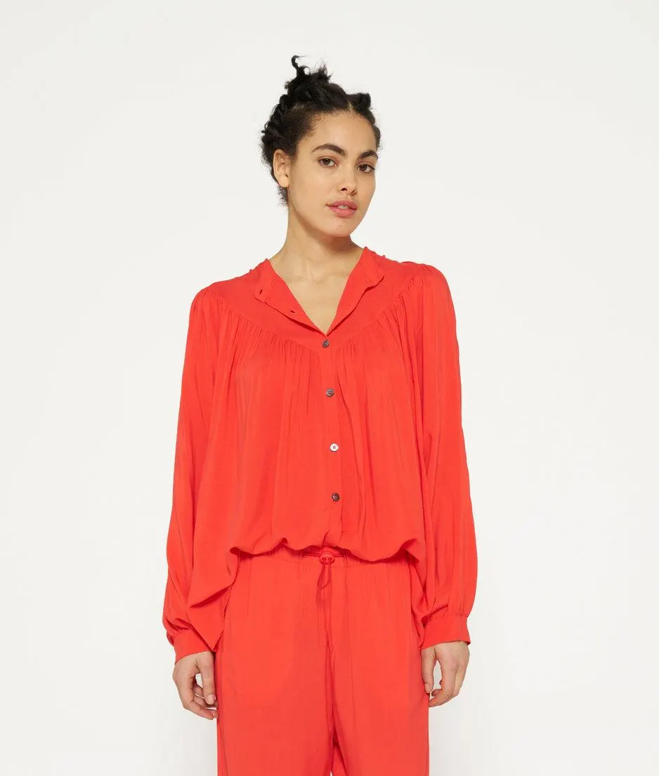 flowy pleated blouse