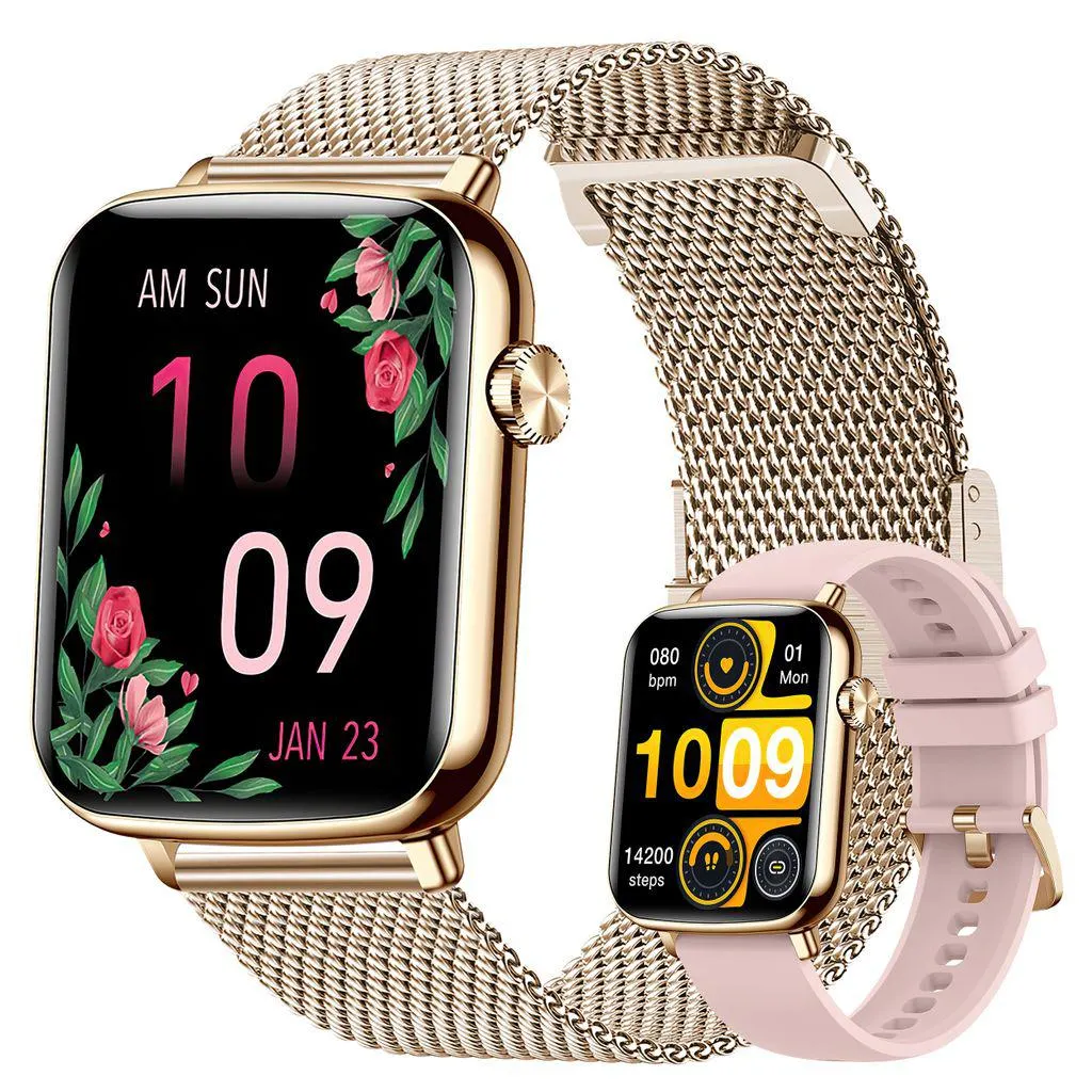 Smartwatch Damen Herren, Smartwatch mit Telefonfunktion, 1.81" HD Fitness Tracker Uhr, IP67 Wasserdicht Pulsmesser Schrittzähler Aktivitätstracker