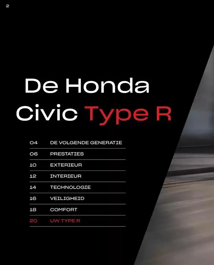 Civic Type R van 19 november tot 30 juni 2025 - Folder pagina 2