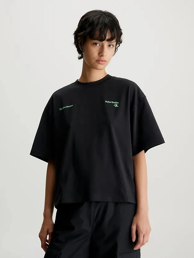 Relaxed T-shirt met logo-applicatie