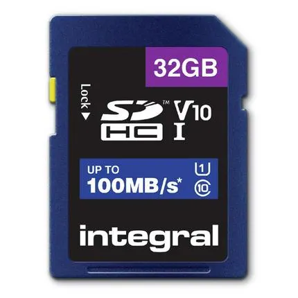 Integral Secure Digital kaart 32GB SDHC V10