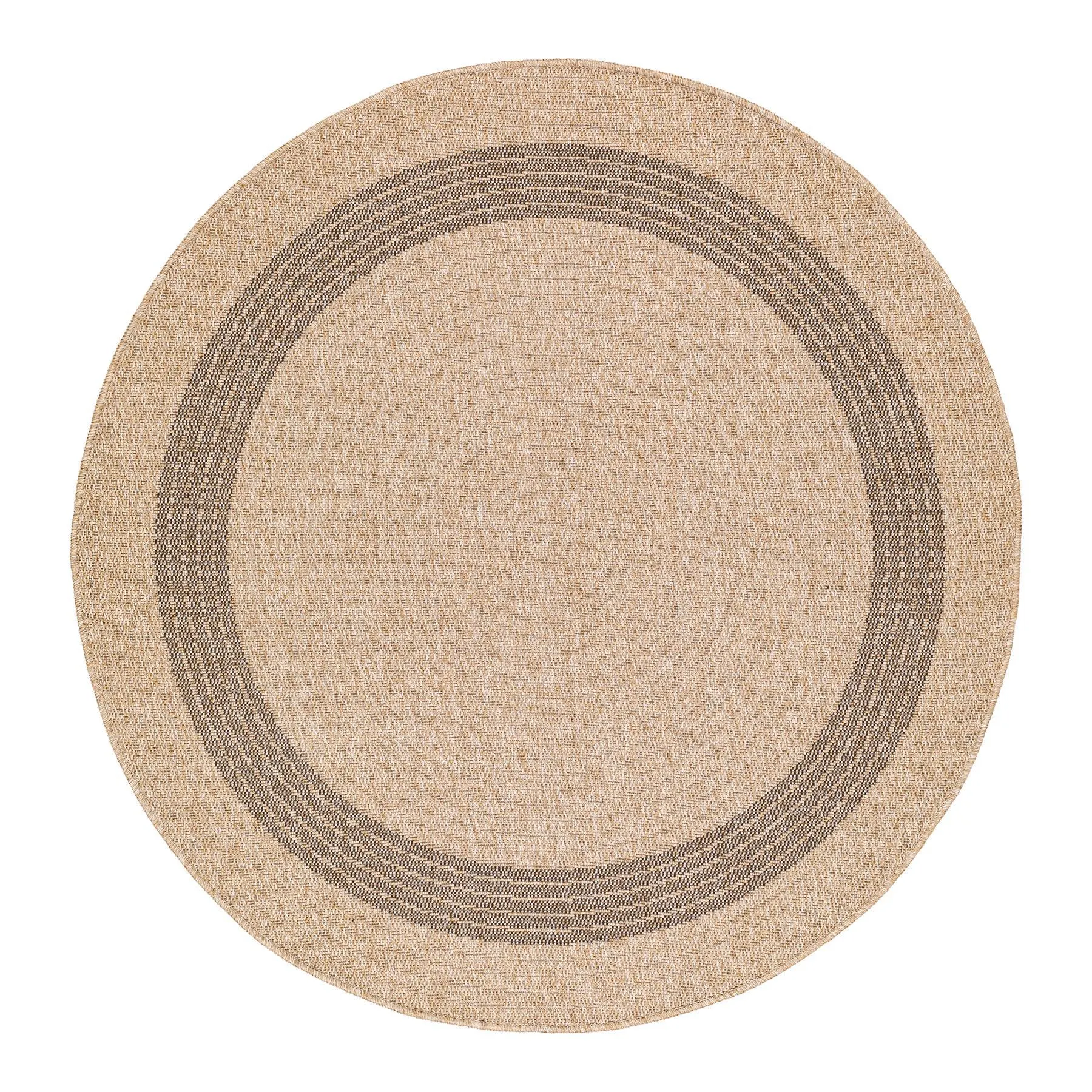 by fonQ Core Vloerkleed Ø 160 cm - Zand/Zwart