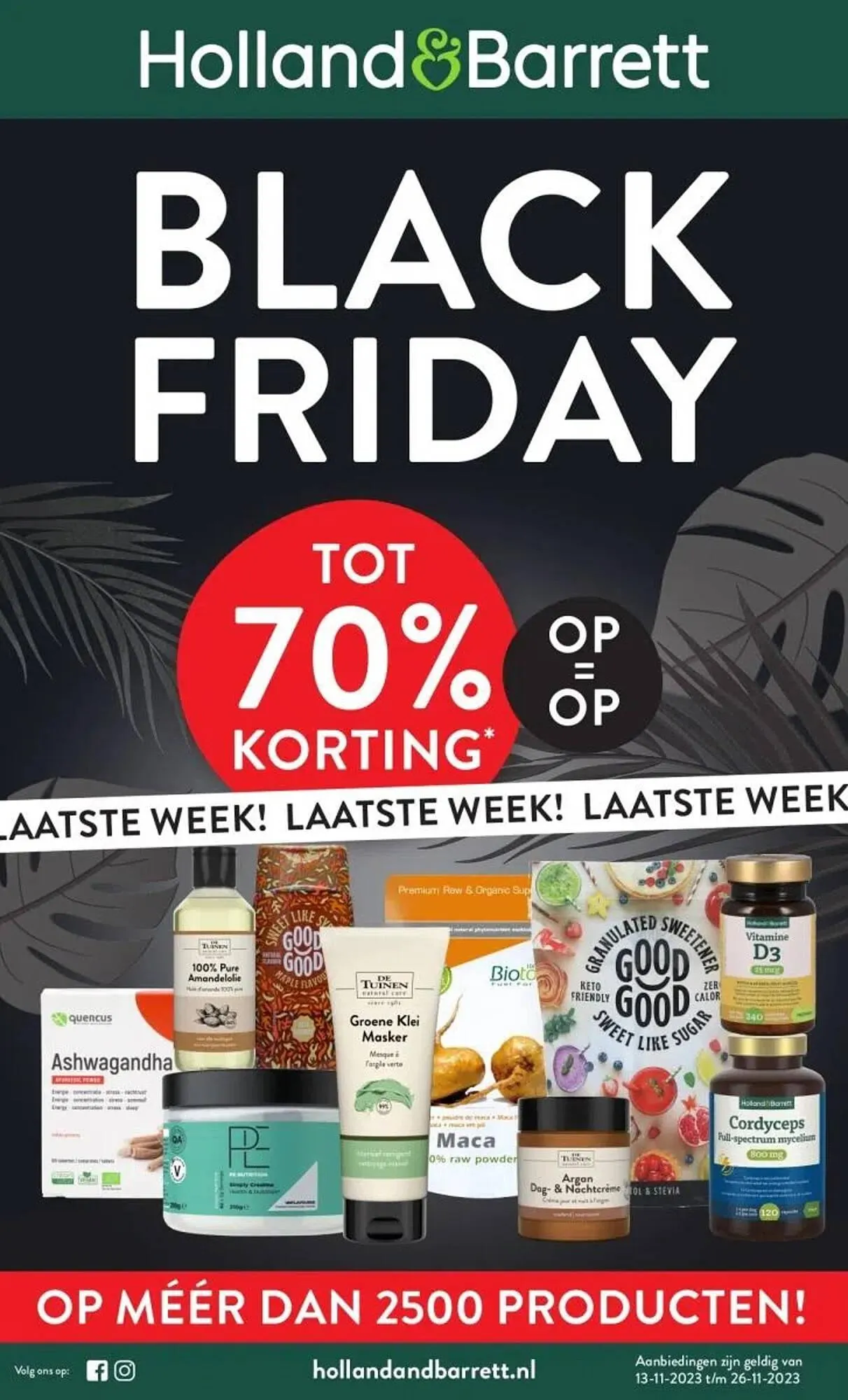 Holland & Barrett folder van 13 november tot 26 november 2023 - Folder pagina 1