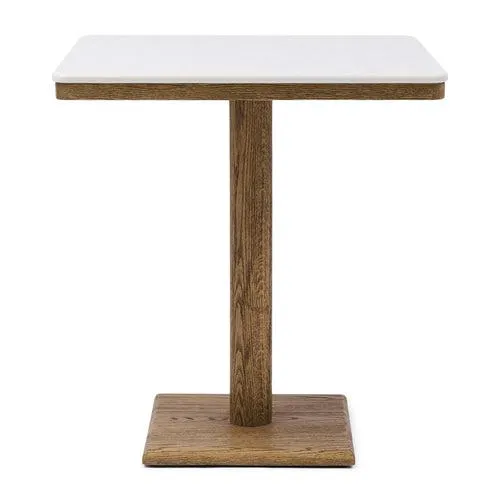 Rivièra Maison - Amalfi Bistro Table 70x70 - Marble, Oakwood -